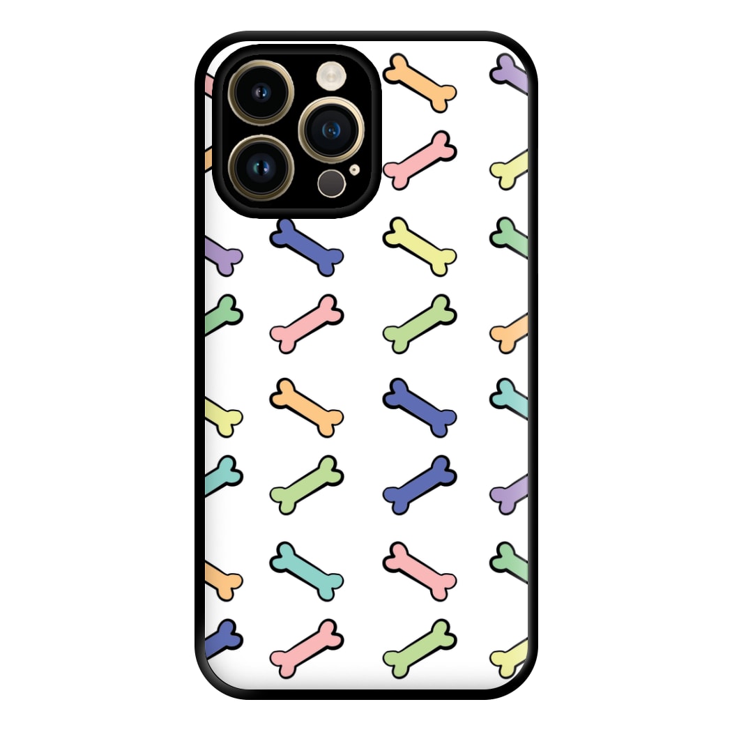 Multi colour bones - Dog Patterns Phone Case for iPhone 14 Pro Max