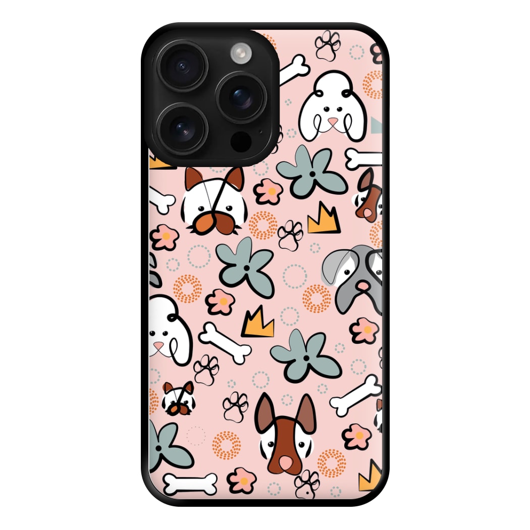 Bones and dogs - Dog Patterns Phone Case