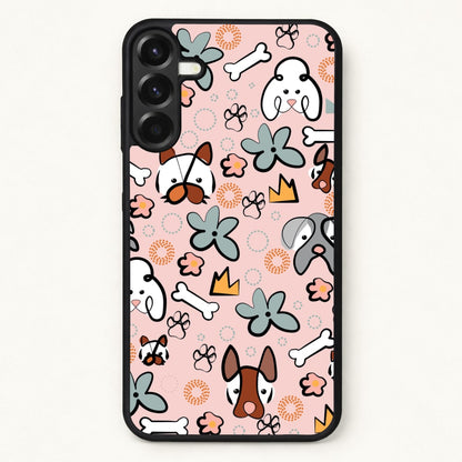 Bones and dogs - Dog Patterns Phone Case for Galaxy A57