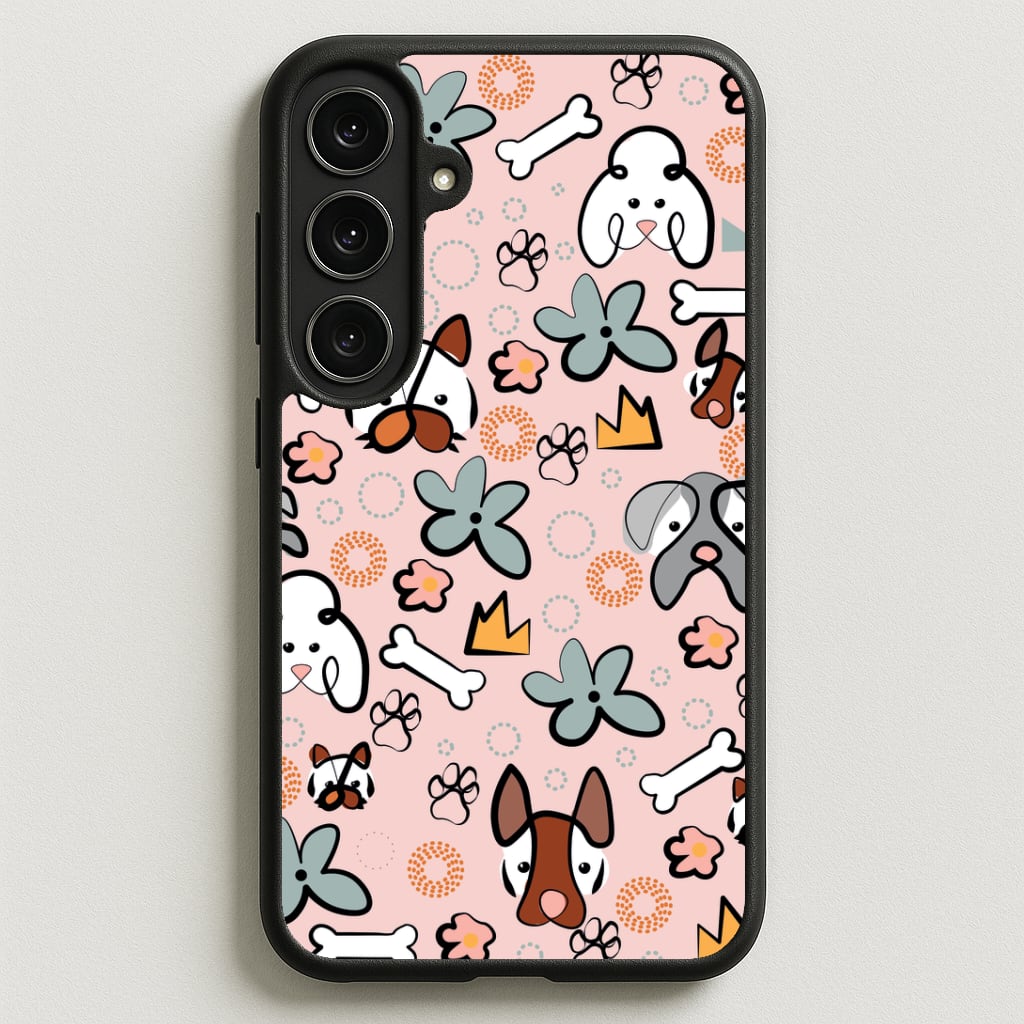Bones and dogs - Dog Patterns Phone Case for Galaxy S25FE