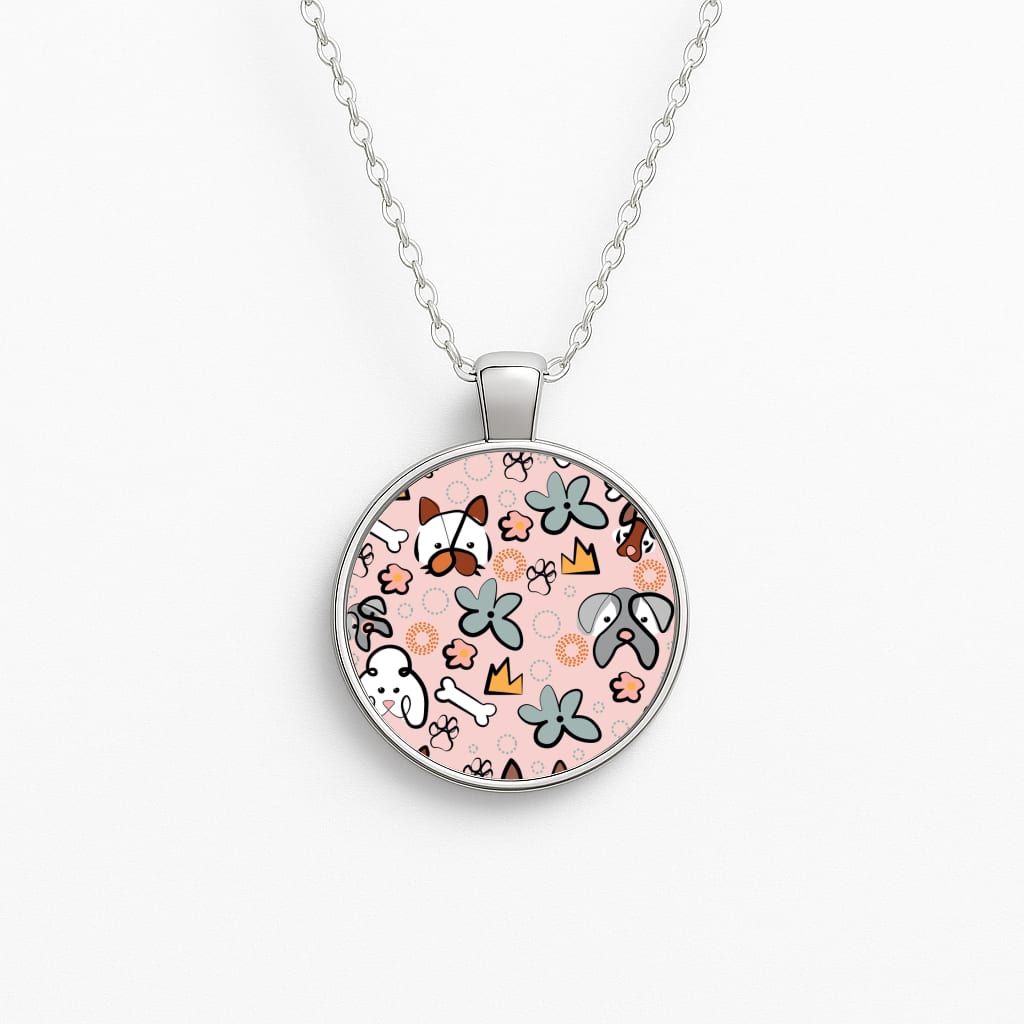 Bones and dogs - Dog Patterns Necklace
