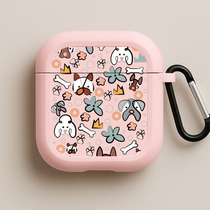 Bones and dogs - Dog Patterns Pink AirPods Case