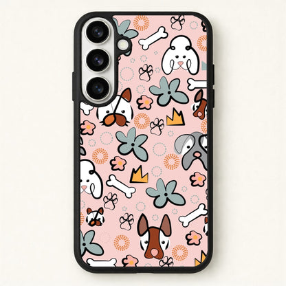 Bones and dogs - Dog Patterns Phone Case for Galaxy S26