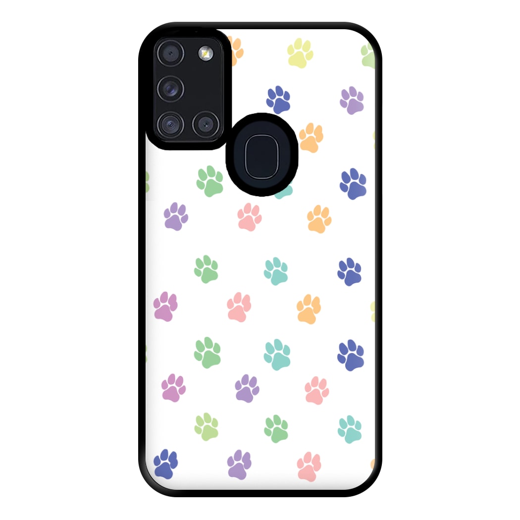 Coloured patterns - Dog Patterns Phone Case for Galaxy A21s