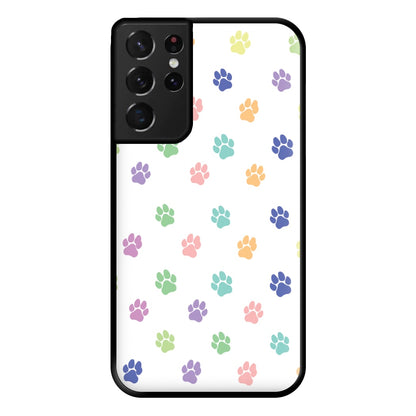 Coloured patterns - Dog Patterns Phone Case for Galaxy S21 Ultra