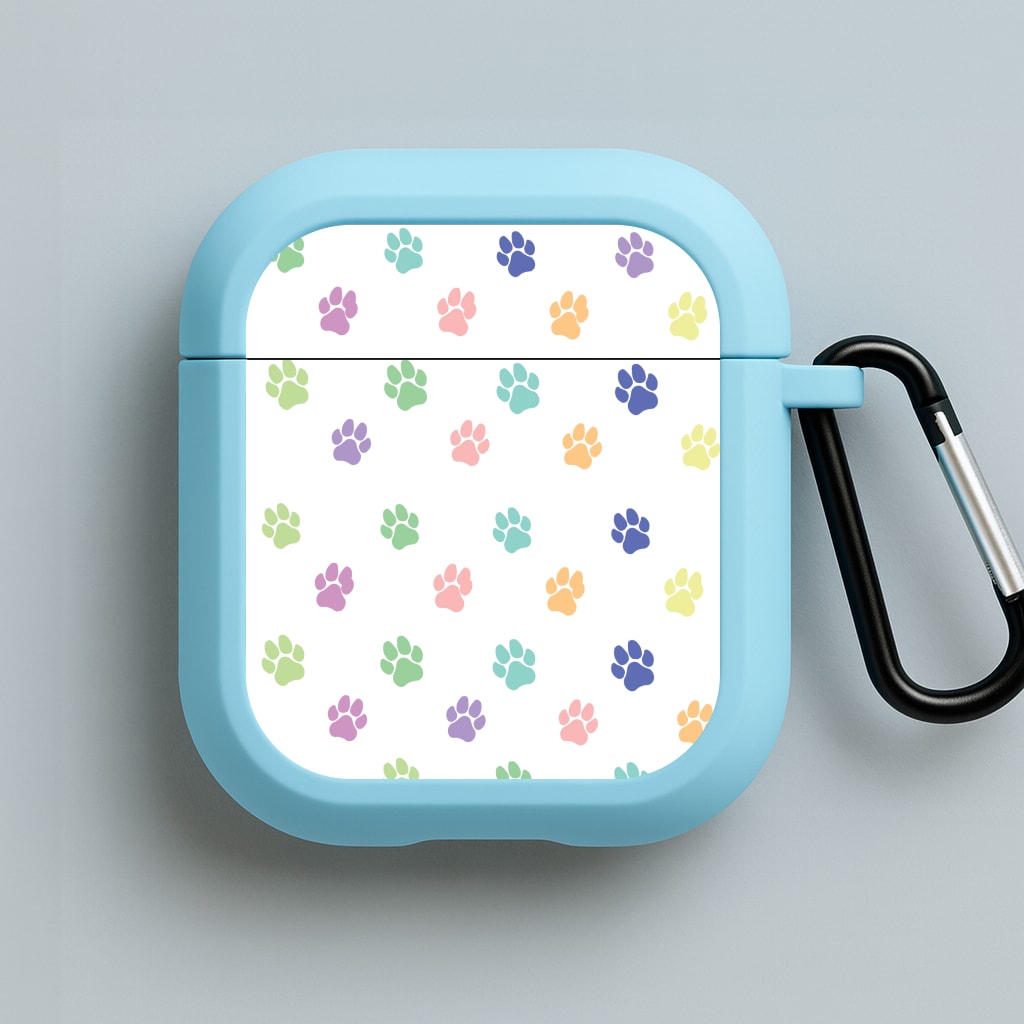 Coloured patterns - Dog Patterns Blue AirPods Case