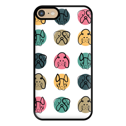 Multi colour dog bones - Dog Patterns Phone Case for iPhone 6 / 7 / 8 / SE