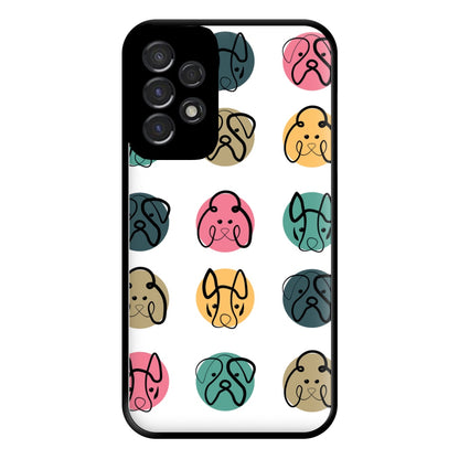 Multi colour dog bones - Dog Patterns Phone Case for Galaxy A53