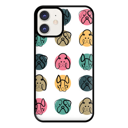 Multi colour dog bones - Dog Patterns Phone Case for iPhone 12 / 12 Pro