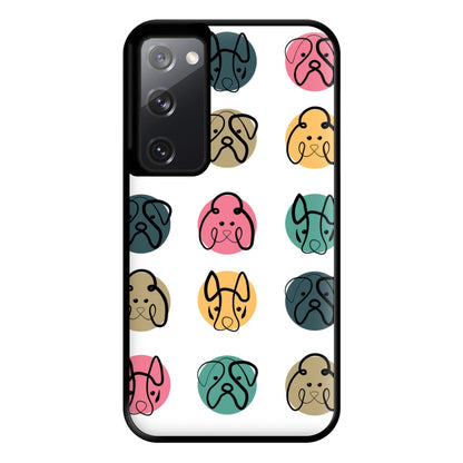 Multi colour dog bones - Dog Patterns Phone Case for Galaxy S20FE