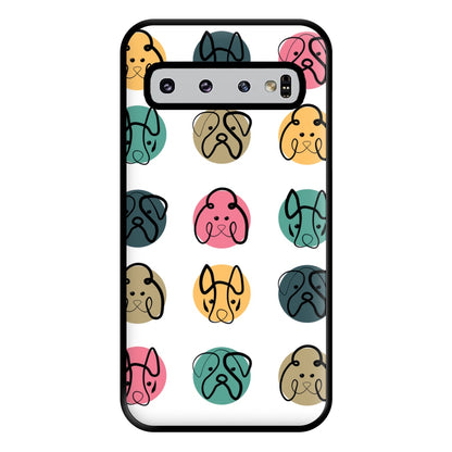 Multi colour dog bones - Dog Patterns Phone Case for Galaxy S10 Plus