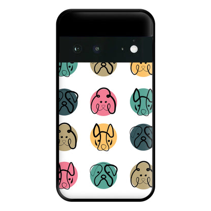 Multi colour dog bones - Dog Patterns Phone Case for Google Pixel 6a