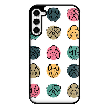 Multi colour dog bones - Dog Patterns Phone Case for Galaxy S23 Plus