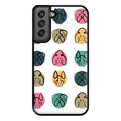 Multi colour dog bones - Dog Patterns Phone Case for Galaxy S21FE