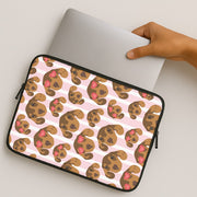 Stripes And Dachshunds Pattern Laptop Sleeve 2