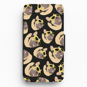 Frenchie With Goggles Pattern Flip / Wallet Phone Case 1