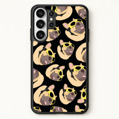 Frenchie With Goggles Pattern Phone Case for Galaxy S26 Ultra
