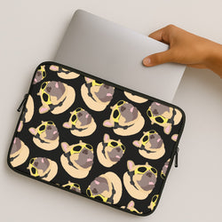 Frenchie With Goggles Pattern MacBook Case