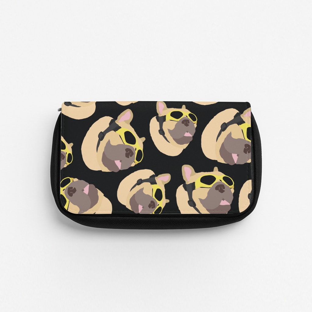 Frenchie With Goggles Pattern Pencil Case