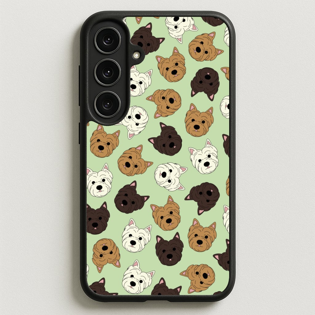 Border Terrier Pattern Phone Case for Galaxy S25FE
