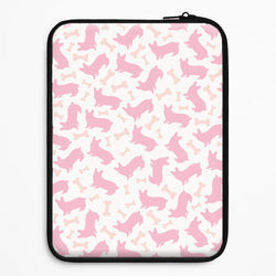 Pink Corgi Silhouette Pattern Universal Laptop Sleeve
