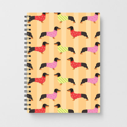 Dachshunds In Sweaters Pattern Notebook