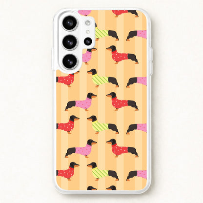 Dachshunds In Sweaters Pattern Phone Case for Galaxy S26 Ultra