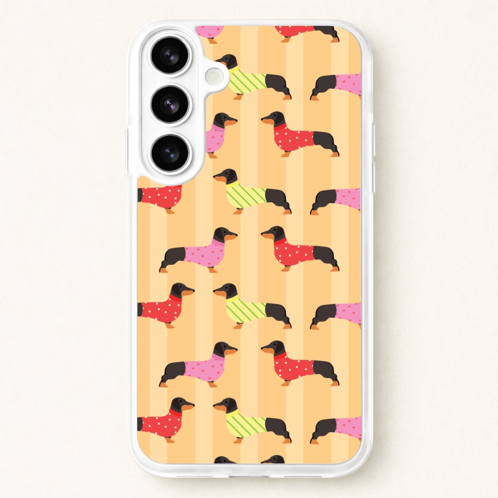 Dachshunds In Sweaters Pattern Phone Case for Galaxy S26