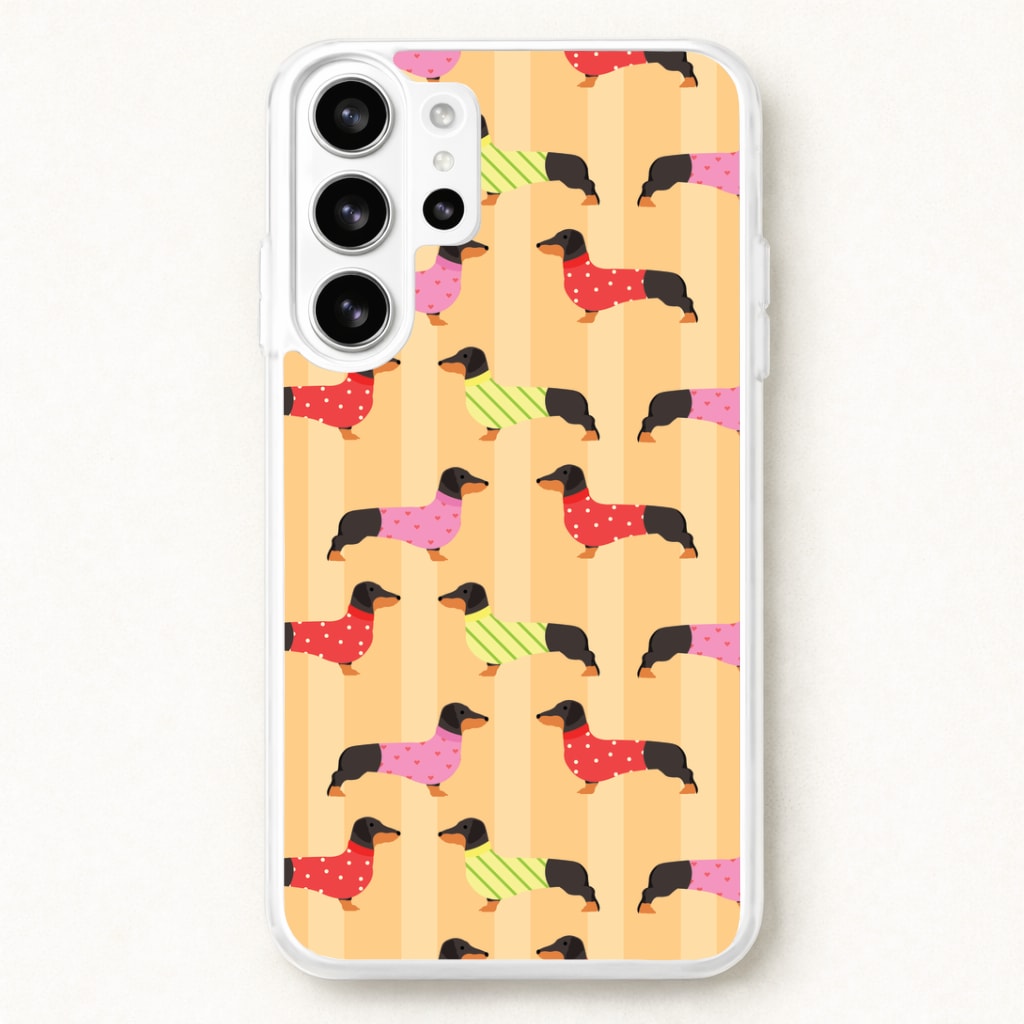 Dachshunds In Sweaters Pattern Phone Case for Galaxy S26 Ultra