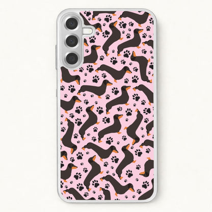 Dachschunds And Paws Pattern Phone Case for Galaxy A37