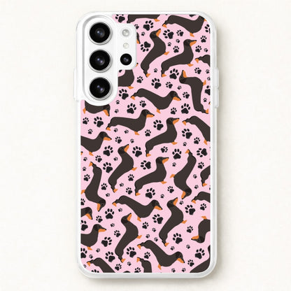 Dachschunds And Paws Pattern Phone Case for Galaxy S26 Ultra