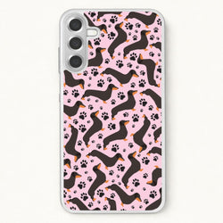 Dachschunds And Paws Pattern Phone Case for Galaxy A17