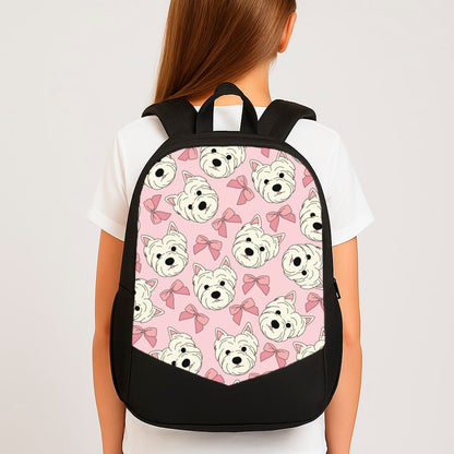 Cute Terrier And Bows Pattern  Backpack