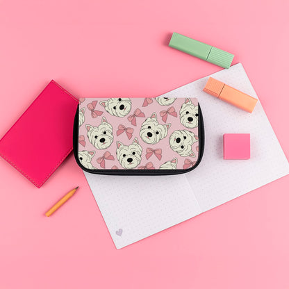 Cute Terrier And Bows Pattern  Pencil Case