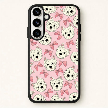 Cute Terrier And Bows Pattern Phone Case for Galaxy S26 Plus