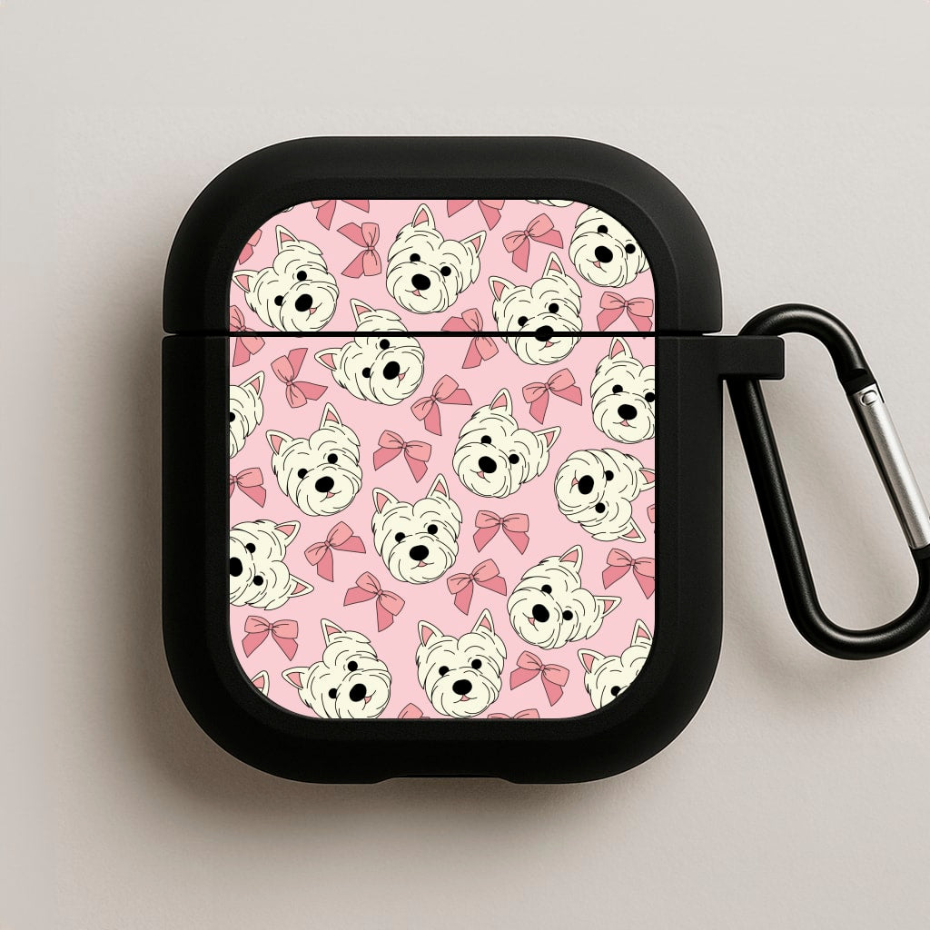 Cute Terrier And Bows Pattern  AirPods Case