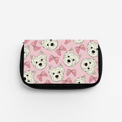 Cute Terrier And Bows Pattern  Pencil Case
