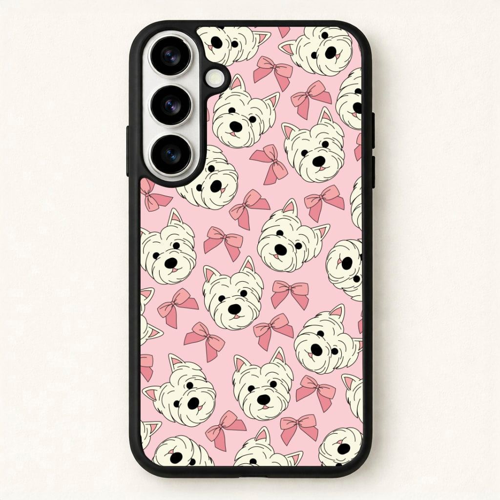 Cute Terrier And Bows Pattern Phone Case for Galaxy S26