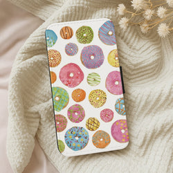 Dougnut Pattern Wallet Phone Case