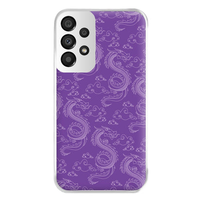 Purple Dragon Pattern Phone Case for Galaxy A33