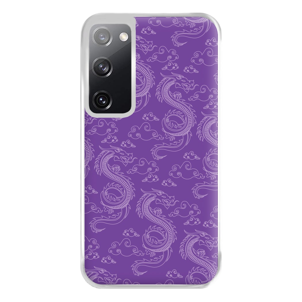 Purple Dragon Pattern Phone Case for Galaxy S20