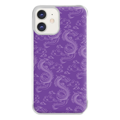 Purple Dragon Pattern Phone Case for iPhone 11