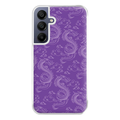 Purple Dragon Pattern Phone Case for Galaxy A16