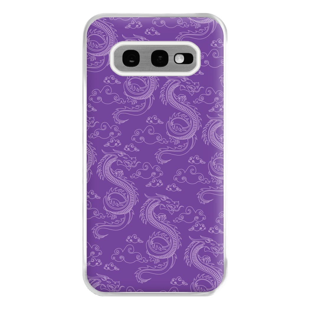 Purple Dragon Pattern Phone Case for Galaxy S10e