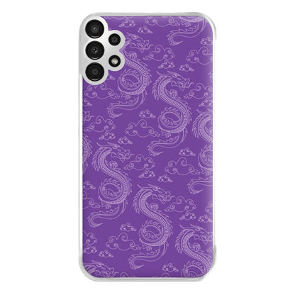 Purple Dragon Pattern Phone Case for Galaxy A13