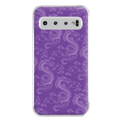 Purple Dragon Pattern Phone Case for Galaxy S10 Plus