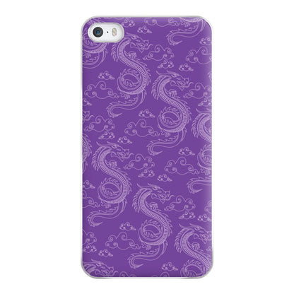 Purple Dragon Pattern Phone Case for iPhone 5 / 5s / SE 2016