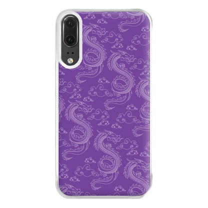 Purple Dragon Pattern Phone Case for Huawei P20