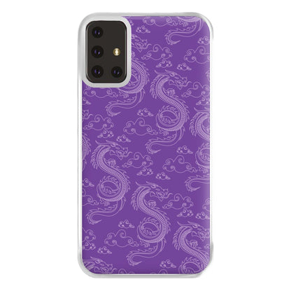 Purple Dragon Pattern Phone Case for Galaxy A71