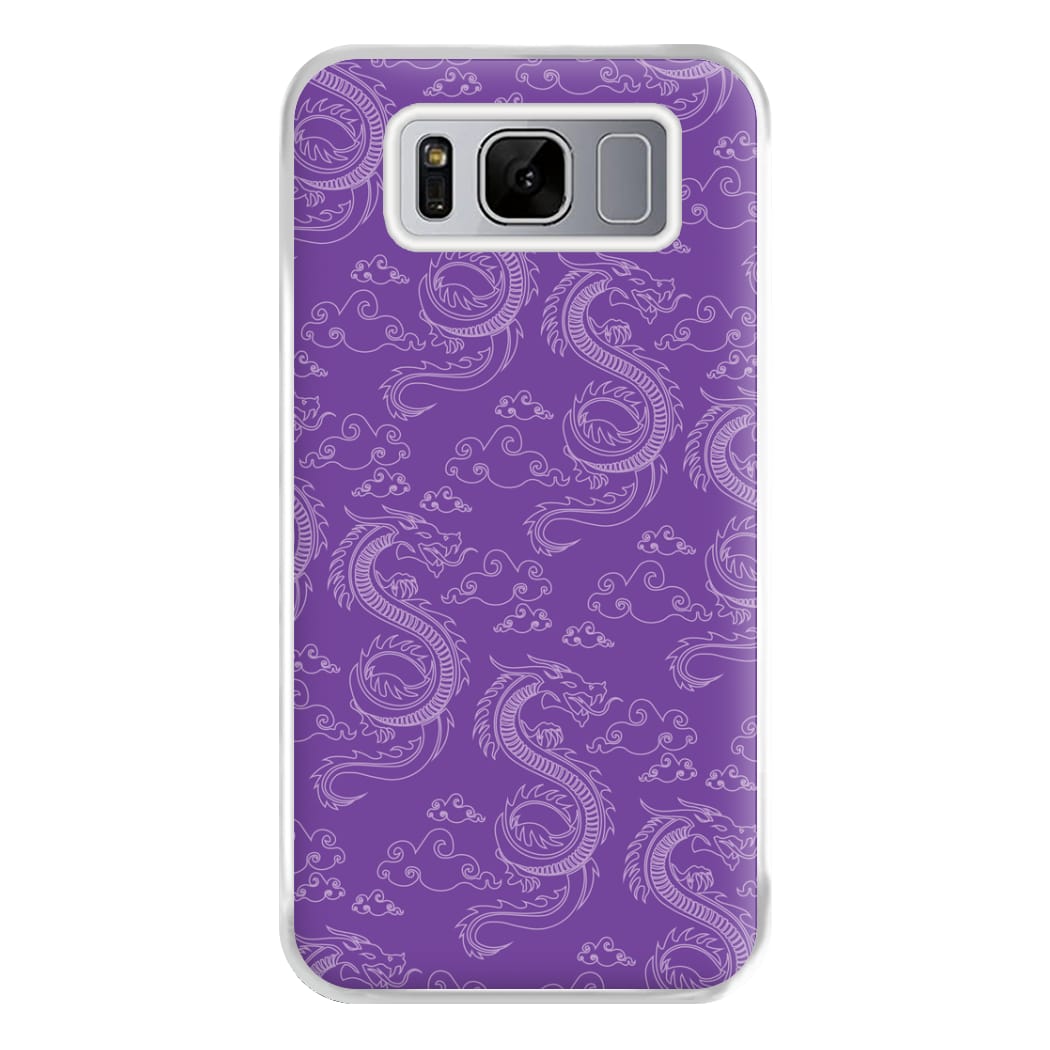 Purple Dragon Pattern Phone Case for Galaxy S8 Plus